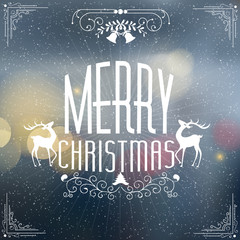 marry christmas deer promo poster classic template 