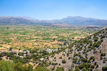 Fototapeta na wymiar Lasithi plateau on the island of Crete in Greece.