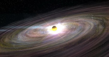 A black hole with high energy gamma ray beams and rotating ionised gas matter disk