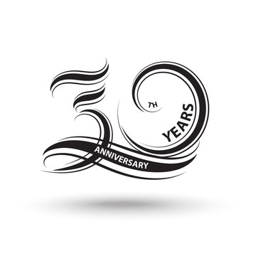 30th anniversary sign and logo for celebration symbol