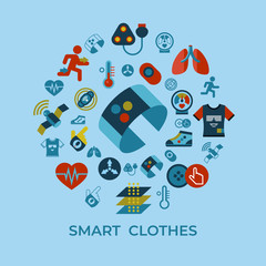 Digital vector smart clothes fashion gadget