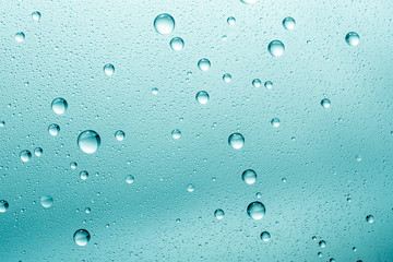 water drops on glass back ground abstract