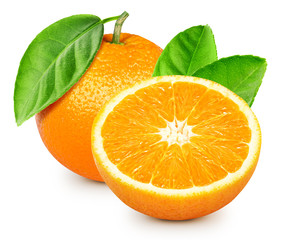 Orange fruits isolated