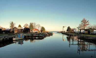 Fototapeta premium Hafen in Neuendorf