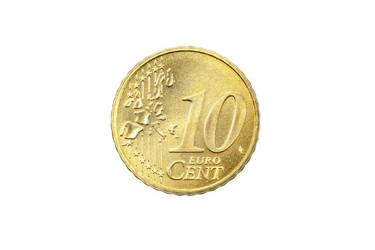 Euro Münze 2004 Deutschland 10 Cent Vorderseite auf weißem Hintergrund