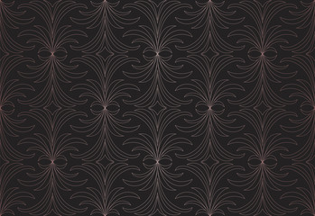 Abstract floral seamless pattern. Vector art deco texture. Geometric minimalist background.