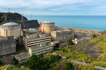 Fototapeta na wymiar Abandoned nuclear power plant in Lemoniz, Vizcaya, Spain