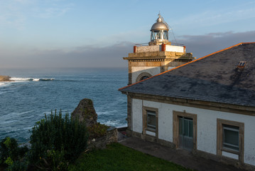 Fototapeta na wymiar Lighthouse of Luarca, Asturias, Spain