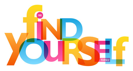 FIND YOURSELF typography banner