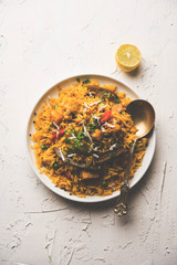 Masala Rice or masale bhat - is a spicy vegetable fried rice / biryani or Pulav usually made during wedding occassions in maharashtra, India