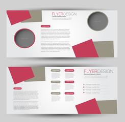 Flyer banner or web header template set. Vector illustration promotion design background.