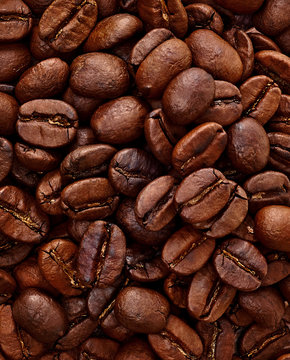 Full bleed coffee beans background with copy space 