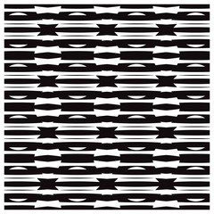 Seamless geometric pattern with monochrome. Artistic black  background with hipster elements. - Vector