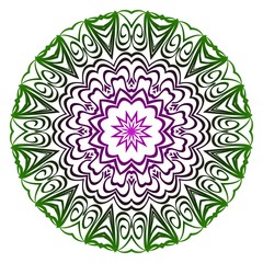 Ornamental circle pattern. Hand draw Mandala. Vintage decorative elements. vector illustration. Anti-stress therapy pattern.