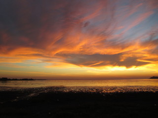 Fototapeta na wymiar sunset over Langkawi beach