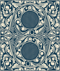 Vintage decorative ornate card