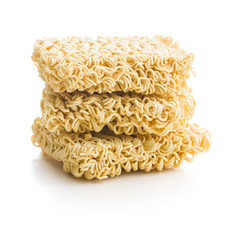 Uncooked instant noodles.