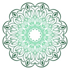 Indian floral mandala pattern.Vector Henna tattoo style. Can be used for textile, greeting card, coloring book, phone case print.