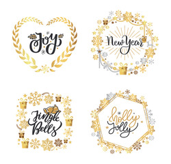 Holly Jolly Quote Merry Christmas New Year Holiday