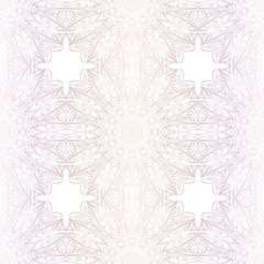 Floral Geometric Pattern With Hand-Drawing Ornament. Vector Seamless Illustration. Tribal Ethnic Arabic, Indian, Motif.