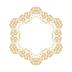 Circular baroque ornament.