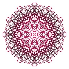 Vector illustration. Modern Decorative floral mandala. Hand drawn background. Islam, Arabic, Indian, ottoman motifs.