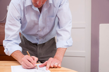 Signing contract paperwork documents
