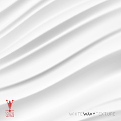 Obraz premium White creamy texture. Wavy background.