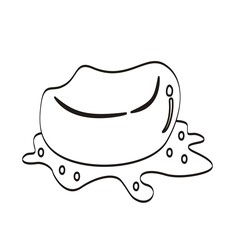 melting bath soap icon vector.