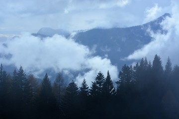 nebbie nelle prealpi di Ledro, Trentino