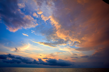 sunset over sea