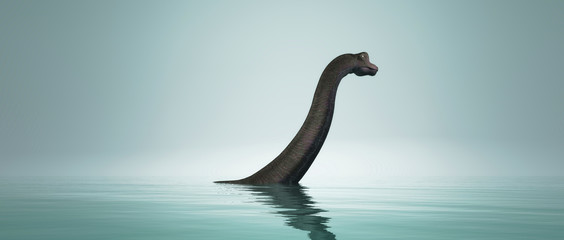 Brachiosaurus dinosaur in water. © Orlando Florin Rosu
