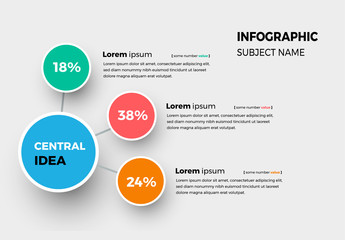 Infographic Circles With White Borders Layout