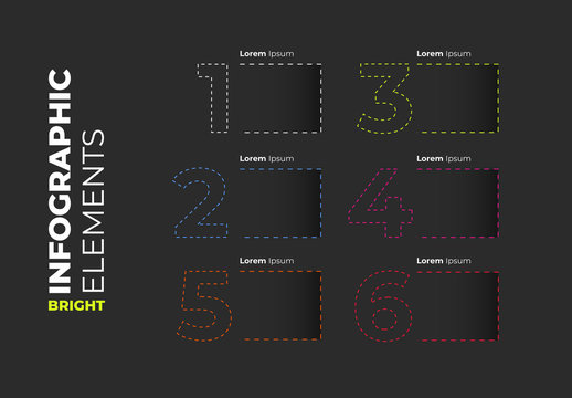 Dashed Outline Infographic Layout