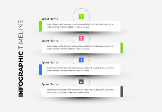 Infographic Timeline With 3D Effect Layout