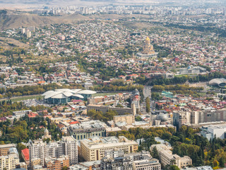 Old town Tbilisi, Georgia. Panorama. Top view
