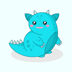 Cute dragon cartoon. Vector illustration. Character design