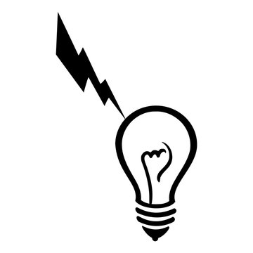 Symbols-Lightbulb Being Struck By Lightning