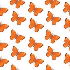 Butterfly seamless pattern vector. Summer butterflies background.