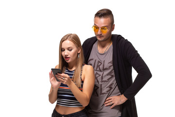 Secretly listening to conversation over phone or peeping social posts, messages. Couple...