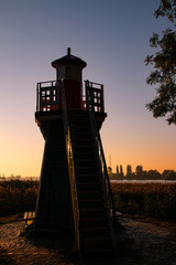 Leuchtturm Bunthäuser Spitze in der Morgensonne