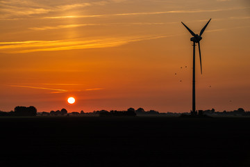 Rötlicher Sonnenaufgang Fehmarn