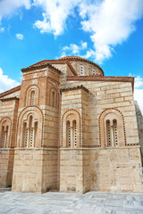 Fototapeta na wymiar the old Daphni monastery in Athens Greece - religious greek landmarks 