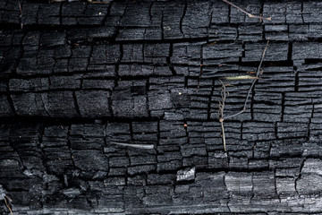 Close up view of wood charcoal background