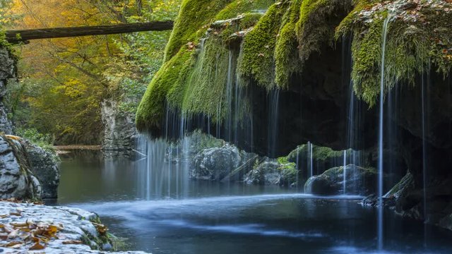Medium Shot of Bigar Waterfall is one of the most famous and beautiful waterfalls in the world. It can be found in Oravita, Romania