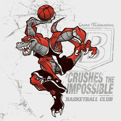 Crocodile slam dunk © trattieritratti