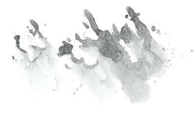 Abstract watercolor background hand-drawn on paper. Volumetric smoke elements. Neutral Gray color. For design, web, card, text, decoration, surfaces.