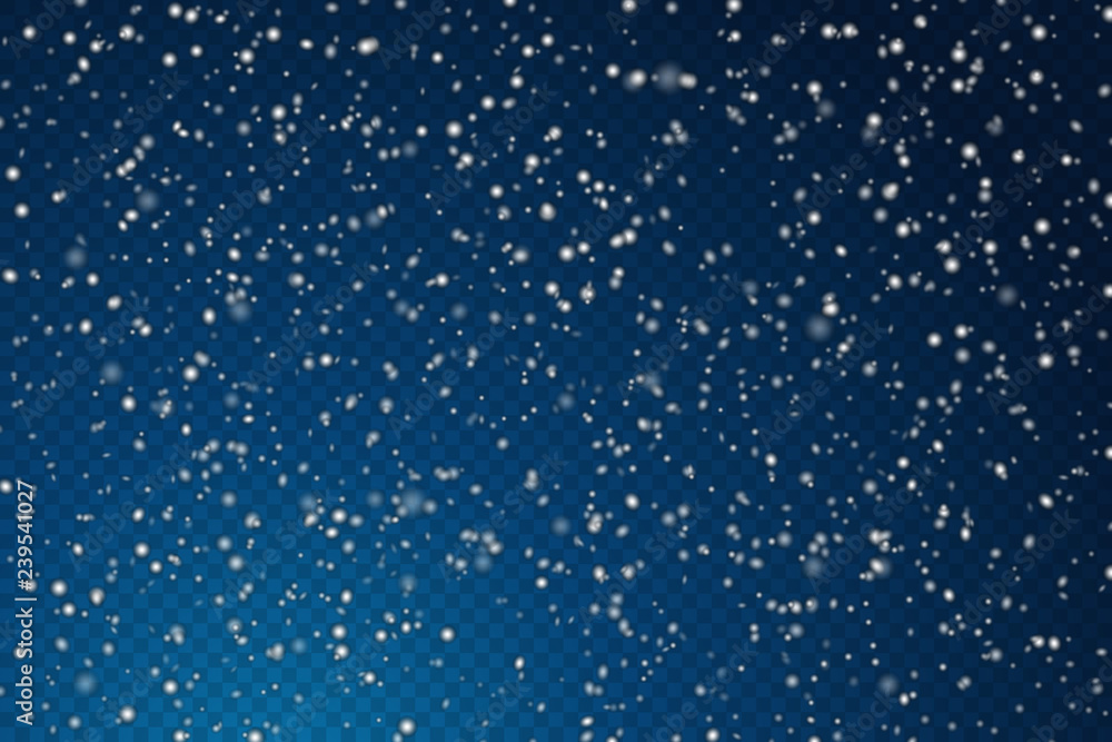 Aufkleber christmas trees seamless pattern vector illustration. snowfall effect on transparent