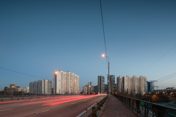 Fototapeta premium traffic in the city at night