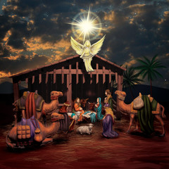 Manger Nativity Scene
